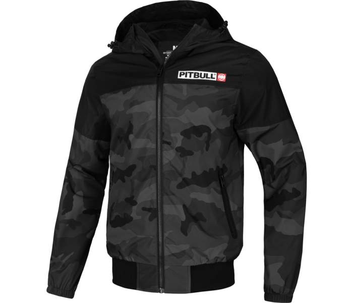 Bunda PitBull West Coast Horizon Windbreaker pánska čierno-šedá