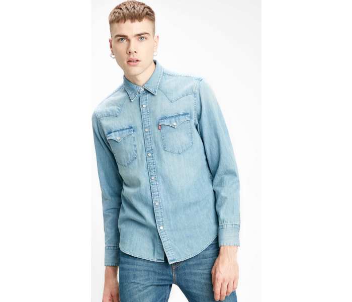 Košile Levi´s® Barstow Western Standard pánská světle modrá