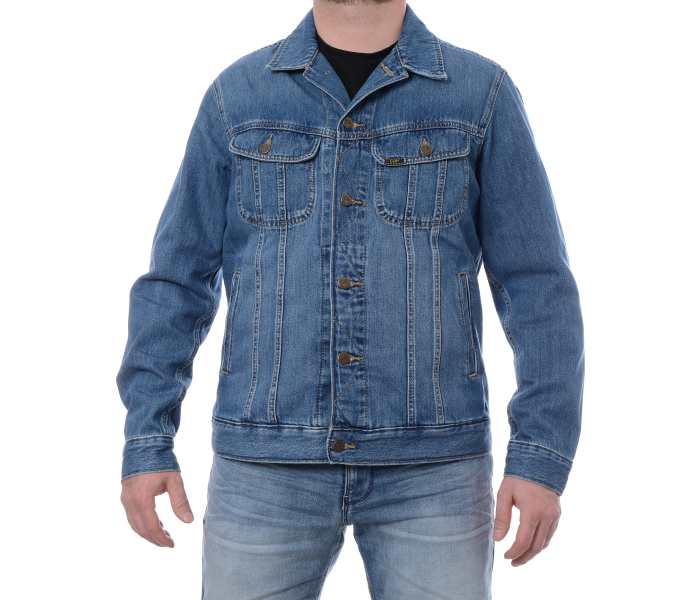 Džínová bunda Lee Rider Jacket Washed Camden pánská modrá