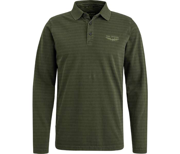 Polo triko PME Legend Subtle Strips pánské olivové