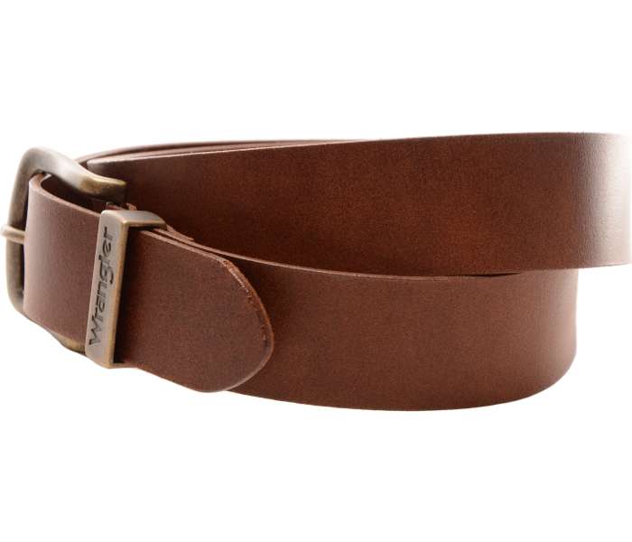 Kožený opasek Wrangler hnědý