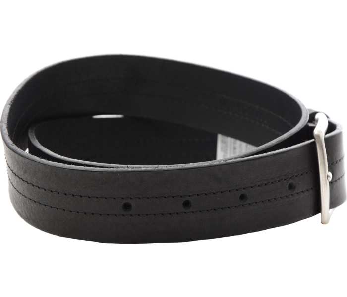Kožený opasek Wrangler Stitch Detail černý
