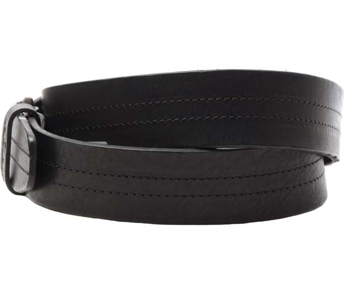 Kožený opasek Wrangler Stitch Detail černý