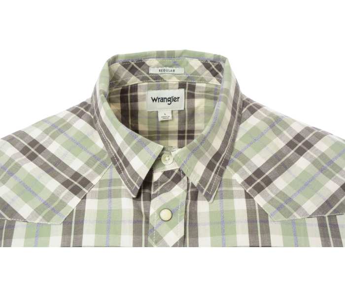 Košile Wrangler SS Western Shirt pánská zelená