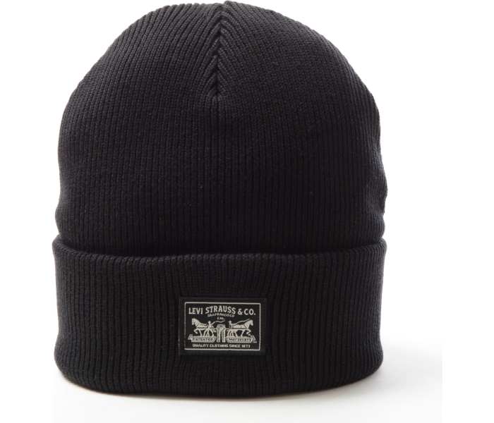 Čiapka Levi´s® Backpatch Beanie čierna