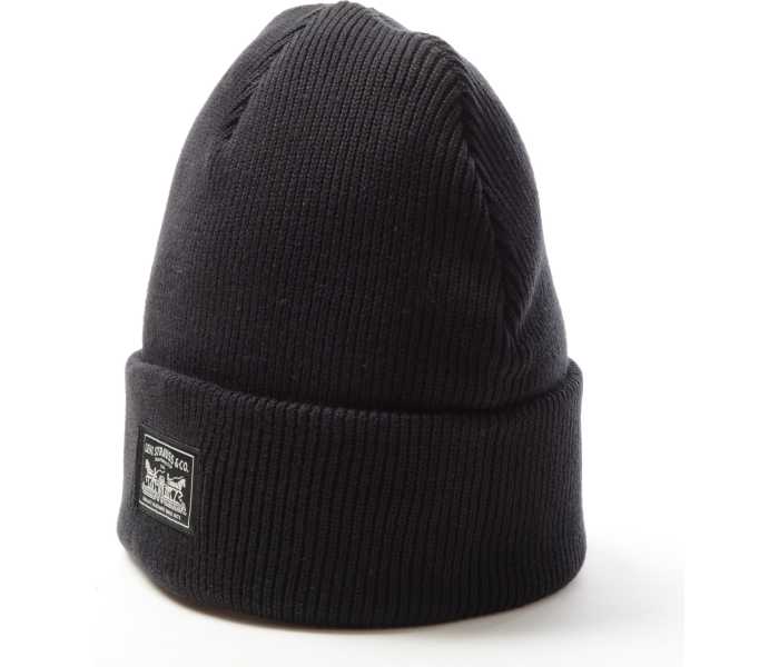 Čiapka Levi´s® Backpatch Beanie čierna