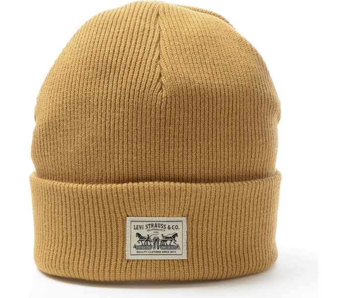 Čiapka Levi´s® Backpatch Beanie horčicovo žltá