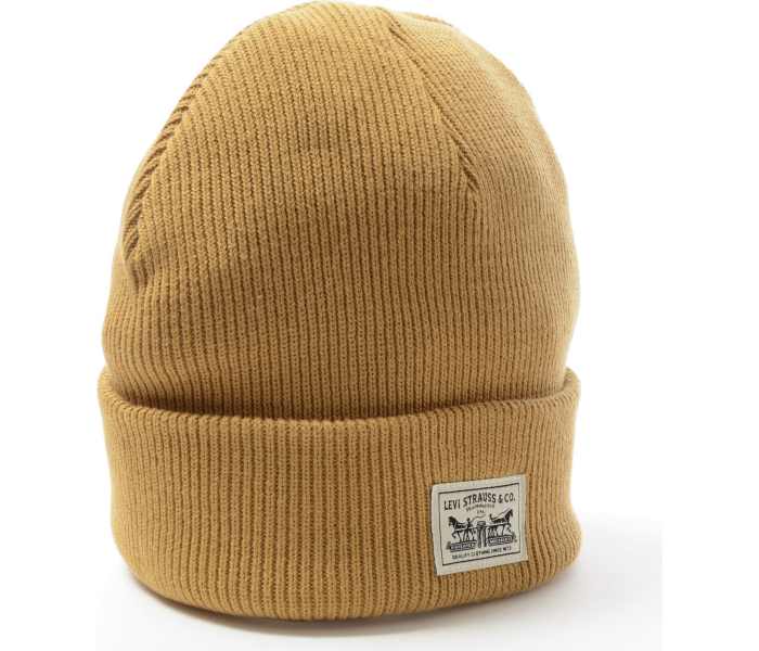 Čiapka Levi´s® Backpatch Beanie horčicovo žltá