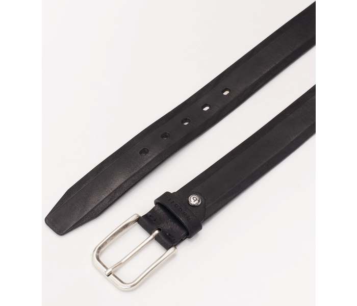 Kožený opasok Bugatti čierny