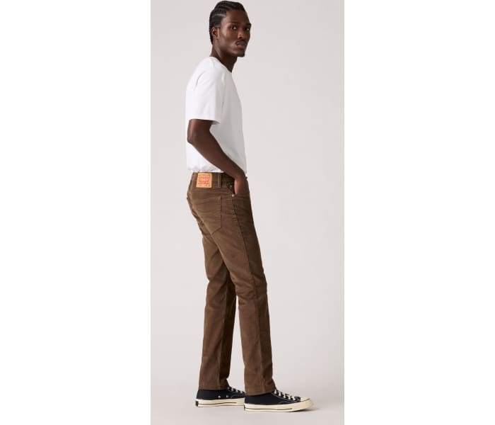 Menčestrové nohavice Levi´s® 511 Slim Rain Drum pánske hnedé