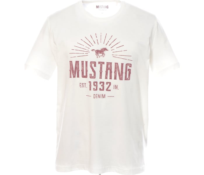 Triko Mustang Basic Print Tee pánské bílé