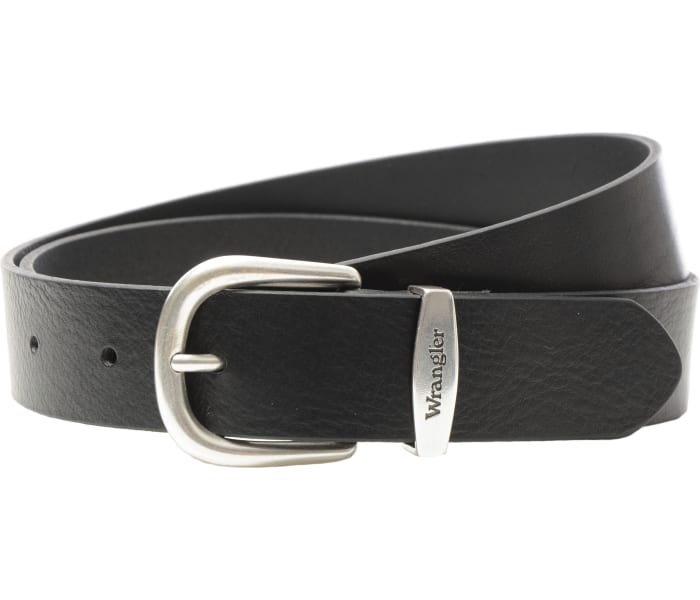 Kožený opasok Wrangler Easy Belt dámsky čierny