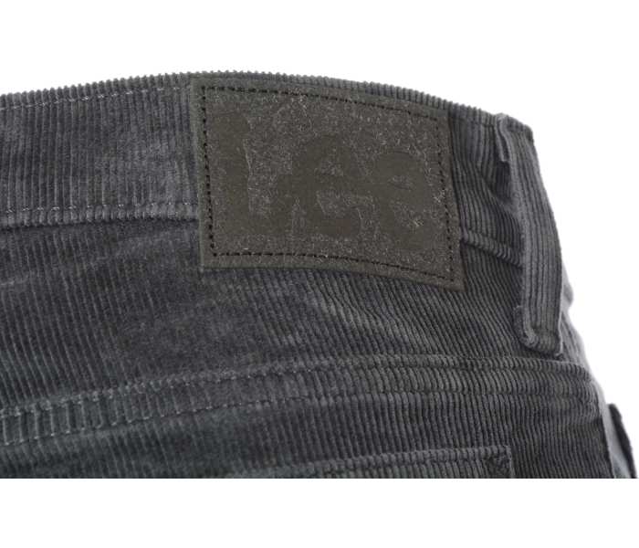 Manšestrové kalhoty Lee Rider Dark Muted Gray pánské tmavě šedé