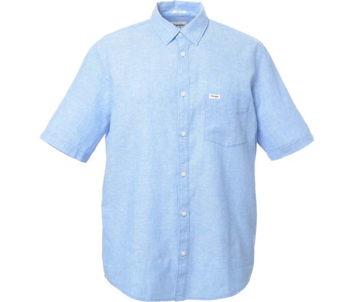Košeľa Wrangler 1PKT Pacific Blue pánska svetlo modrá