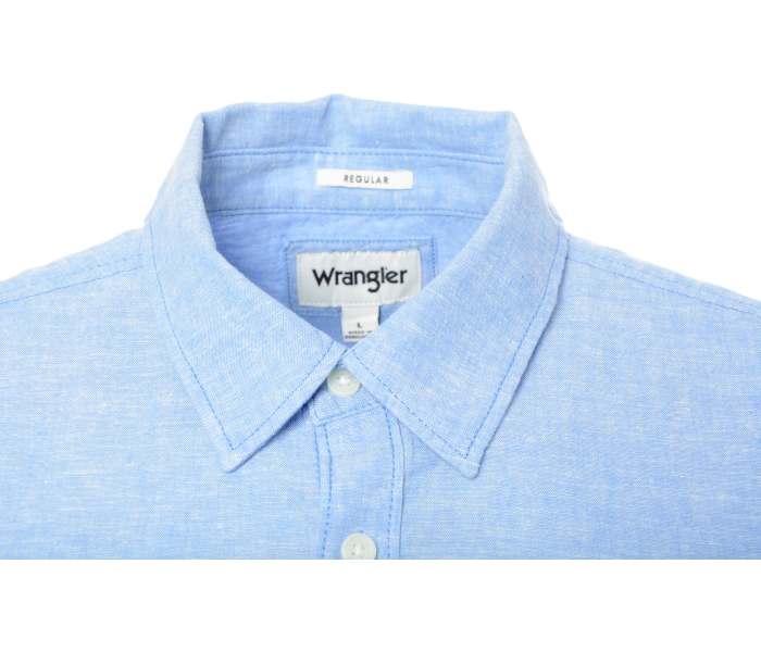 Košeľa Wrangler 1PKT Pacific Blue pánska svetlo modrá