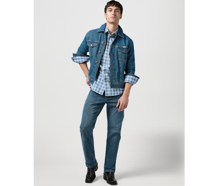 Košeľa Wrangler Western pánska modrá
