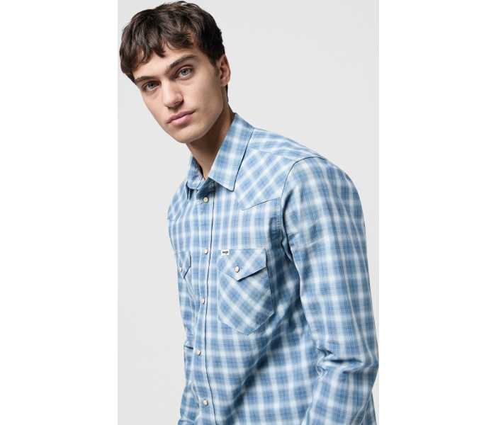 Košeľa Wrangler Western pánska modrá
