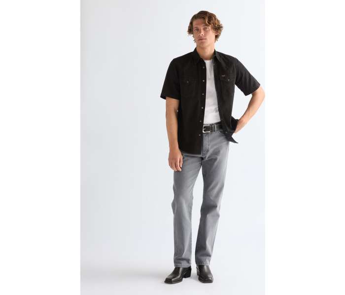 Košeľa Wrangler SS Western Rinse Black pánska čierna