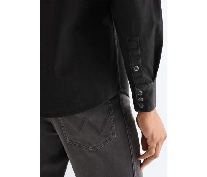 Košeľa Wrangler Western Shirt Rinse Black pánska čierna
