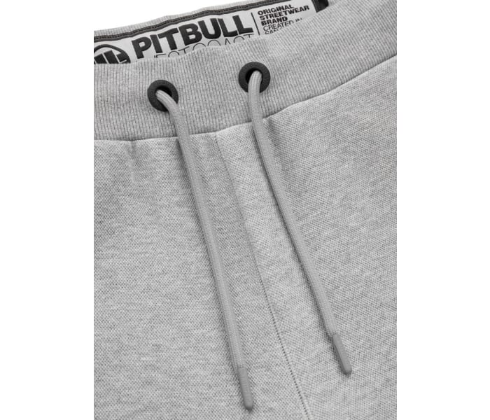 Tepláky PitBull West Coast Small Logo Premium Pique pánské světle šedé