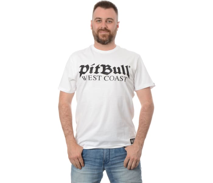 Triko PitBull West Coast Old Logo pánské bílé