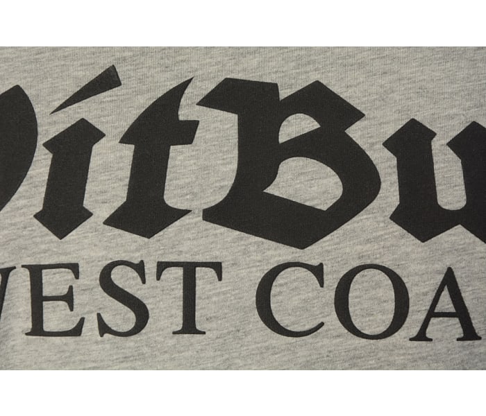 Triko PitBull West Coast Old Logo pánské světle šedé