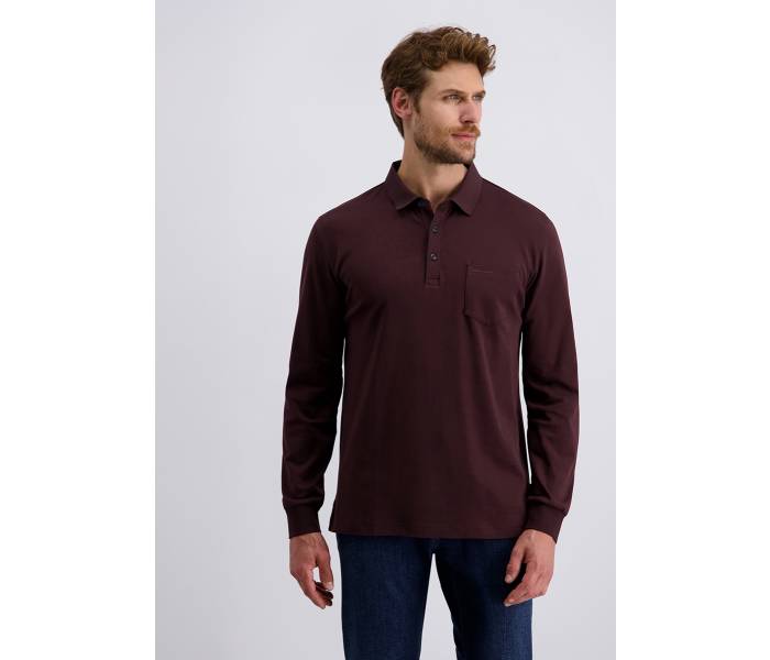 Polo triko Pierre Cardin pánské tmavě vínové