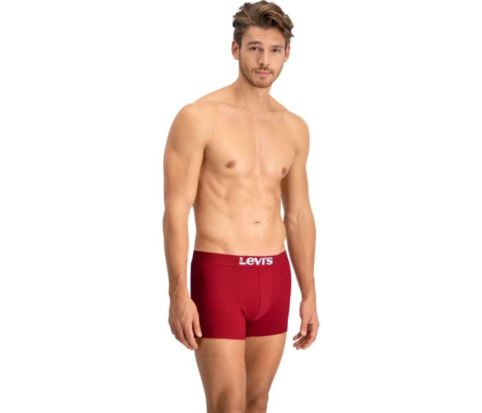 Boxerky Levi's® Solid Basic 2pack pánske červené