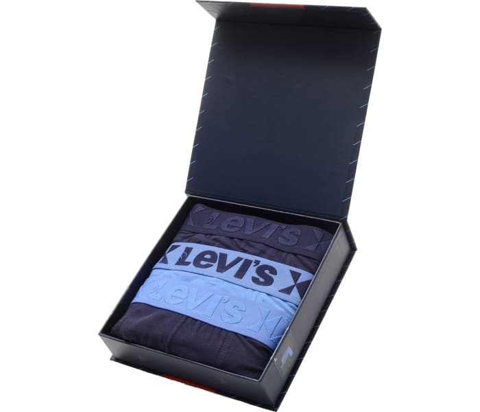 Boxerky Levi's® Giftbox Denim 3pack modré