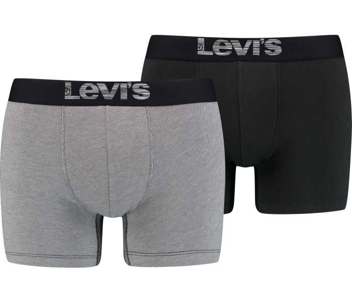 Boxerky Levi´s® Optical Illusion 2pack pánské černo-šedé