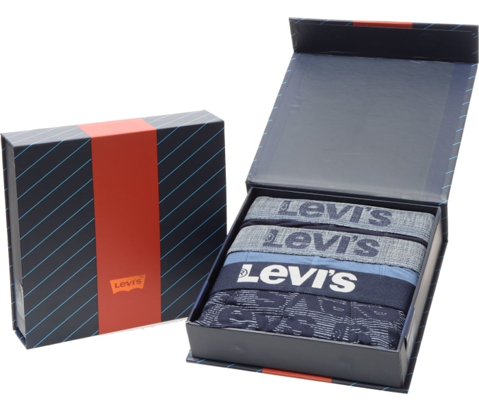 Boxerky Levi´s® 3Pack Giftbox Denim pánske modré