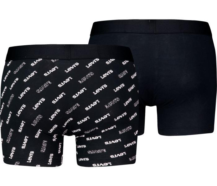 Boxerky Levi´s® Logo AOP 2pack pánske čierne
