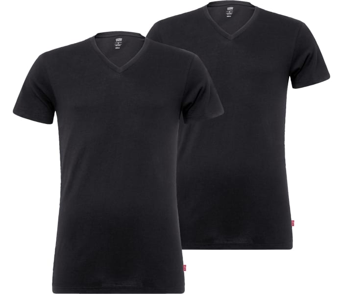 Tričko Levi's® V-Neck 2pack pánske čierne