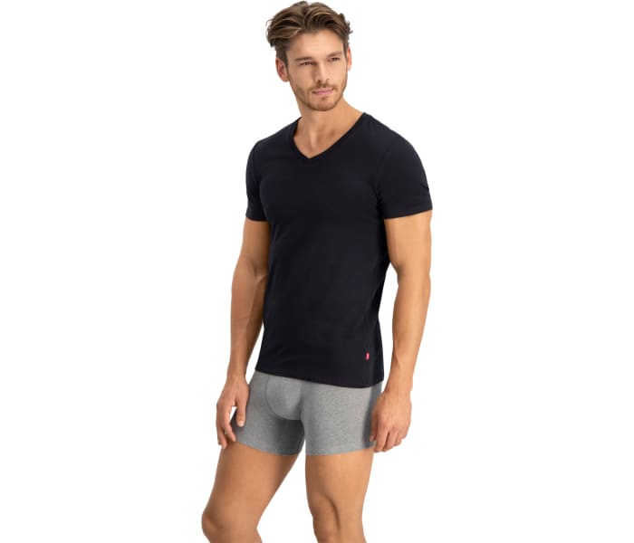 Tričko Levi's® V-Neck 2pack pánske čierne