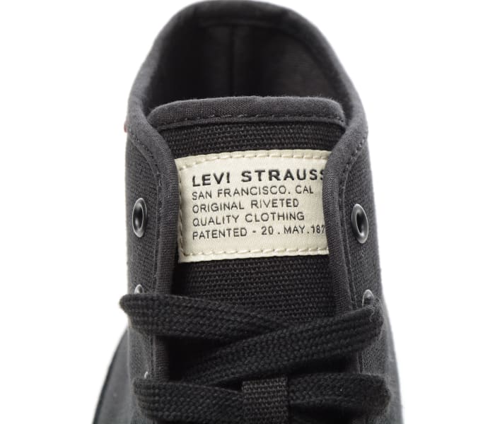 Plátené tenisky Levi's® Square High pánske čierne