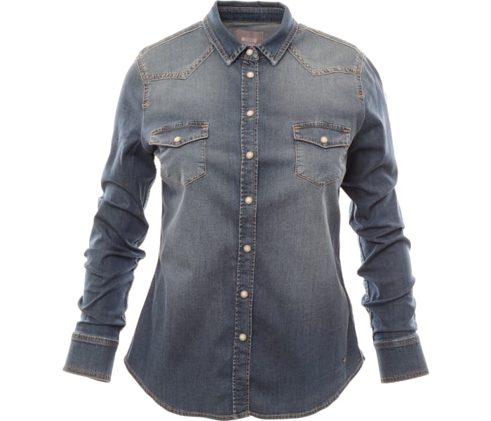 Dámská džínová košile Mustang Iconic Denim Blouse modrá