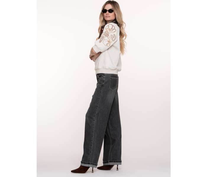 Geisha jeans dámske tmavo šedé