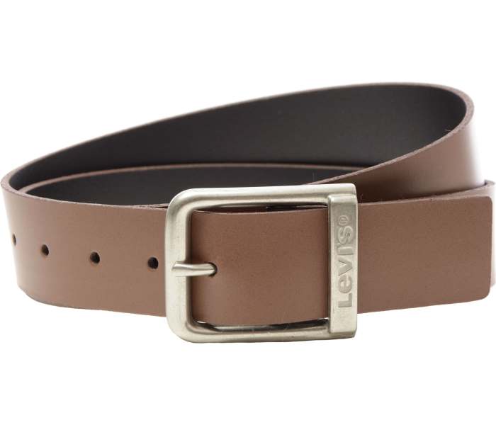 Kožený opasek Levi´s® Alderpoint Metal hnědý