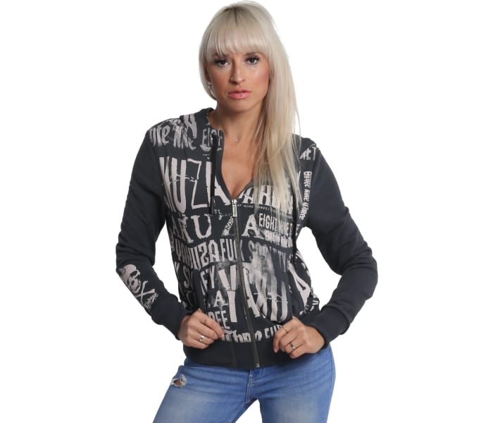 Mikina Yakuza Fck Allover Two Face Zip