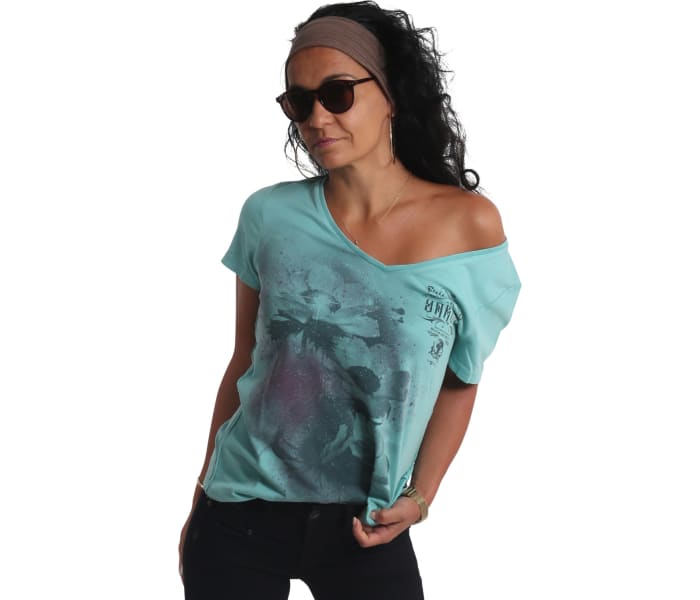 Tričko Yakuza Flower Style Dye V Neck