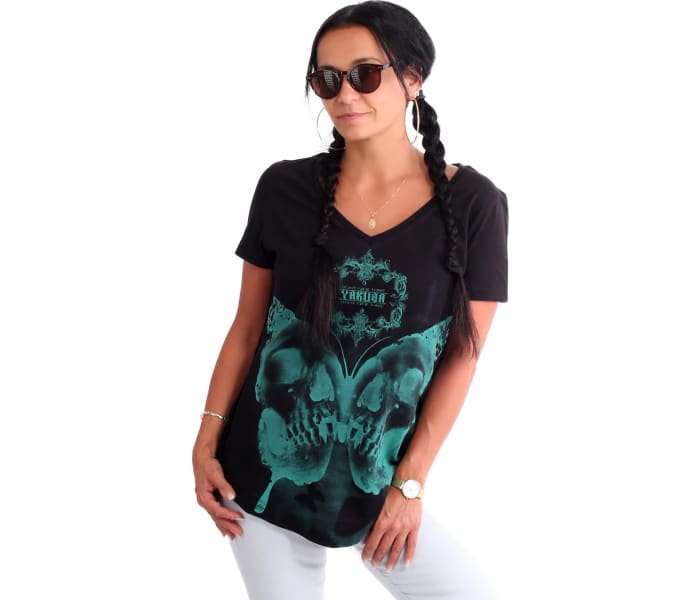 Tričko Yakuza Butterfly Dye V Neck