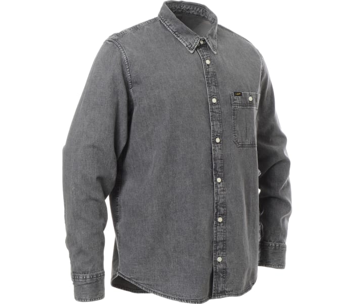 Košile Lee Leesure Shirt New Gray pánská tmavě šedá