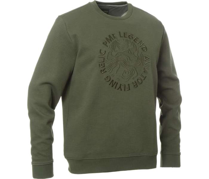 Mikina PME Legend Waffle Jersey pánská olivová