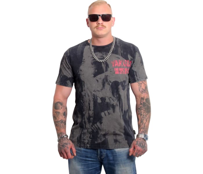 Tričko Yakuza Crashed Skull Allover Acid