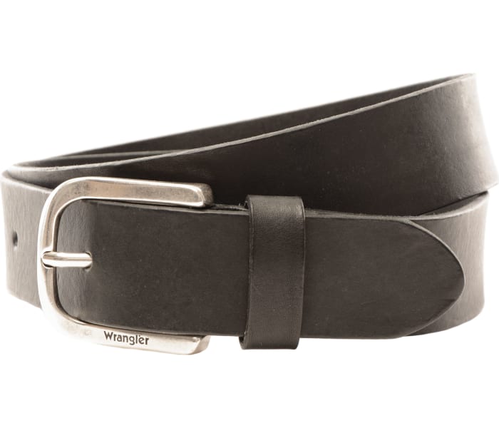 Kožený opasok Wrangler Easy Belt čierny