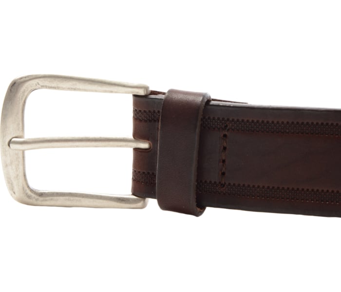 Kožený opasek Wrangler Double Embossed hnědý