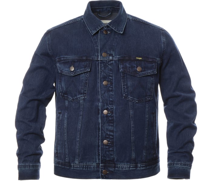 Džínová bunda Wrangler Authentic CoalBlue Stone pánská tmavě modrá