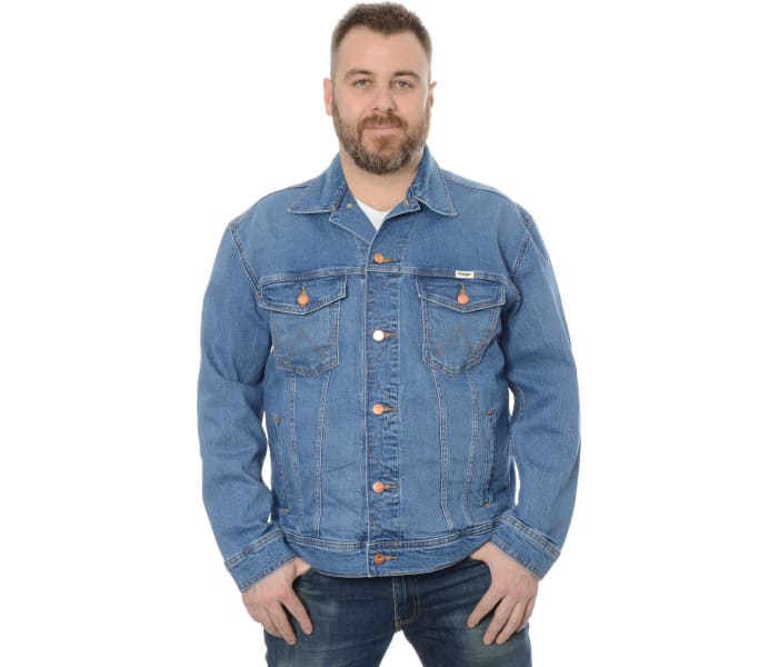 Džínsová bunda Wrangler Anti Fit Blue Eyes pánska modrá