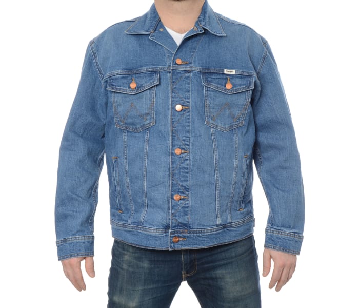 Džínová bunda Wrangler Anti Fit Blue Eyes pánská modrá