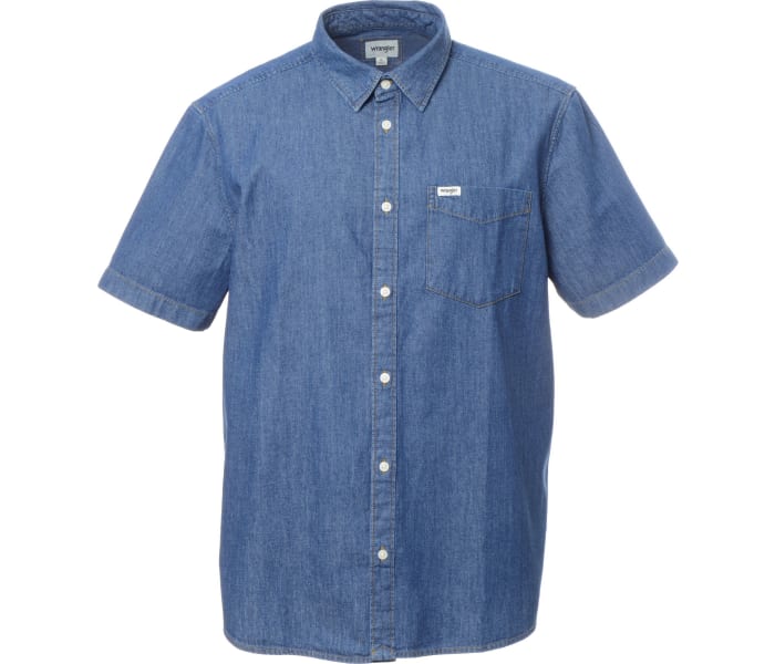 Košile Wrangler 1 PKT Shirt Dark Stone pánská modrá